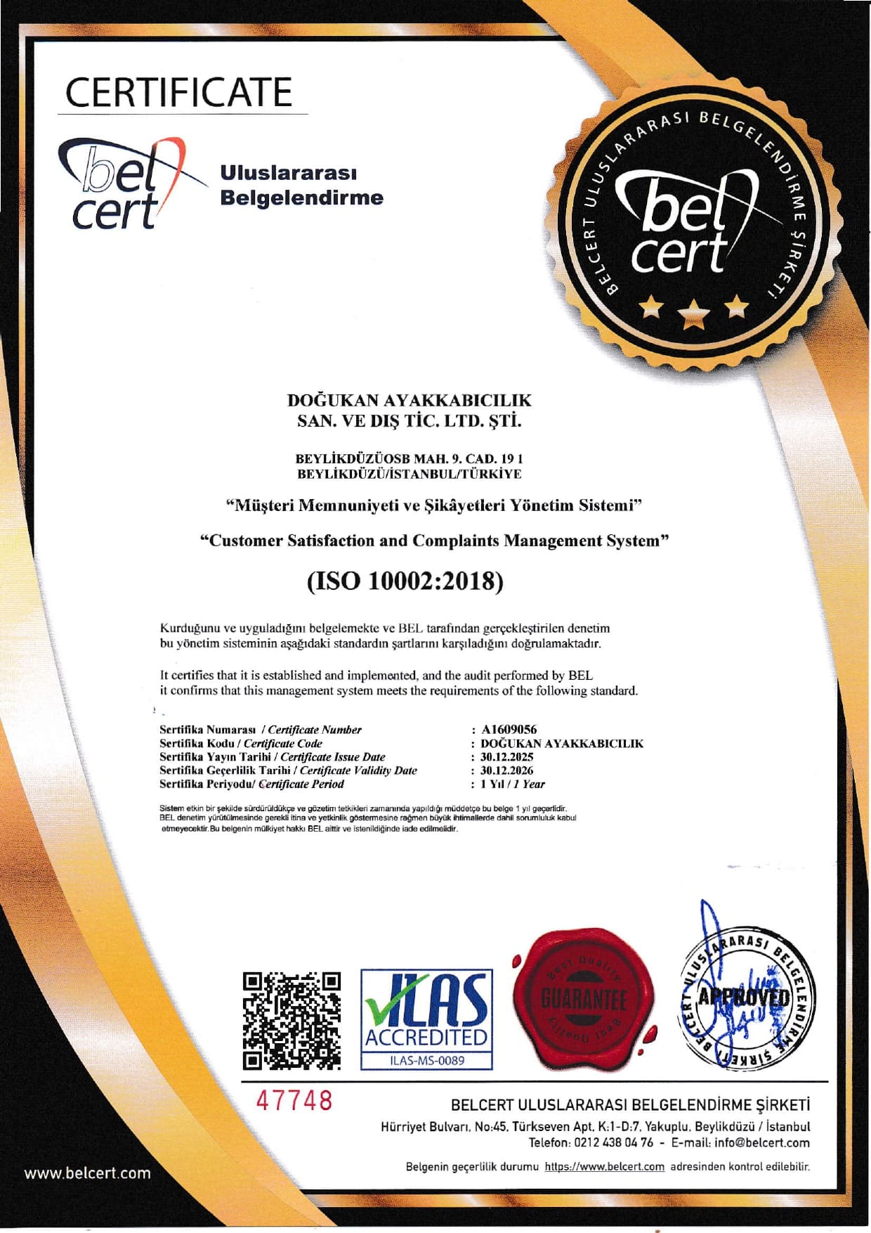 ISO 10002 MÜŞTERİ MEMNUNİYETİ